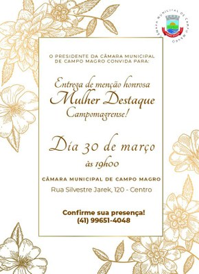 Mulher Destaque - 30/03