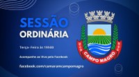 Sessão Ordinária Todas as Terça - Terça Feira às 19h00 .